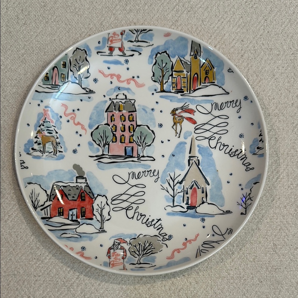 Christmas Village Decorative Plate